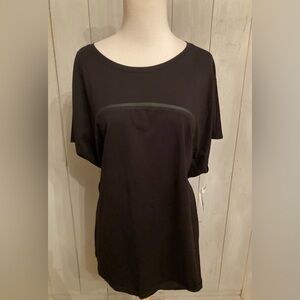 Sports Illustrated Cap Sleeve T-Shirt, Women's Size 2X Black‎ NEW MSRP $45